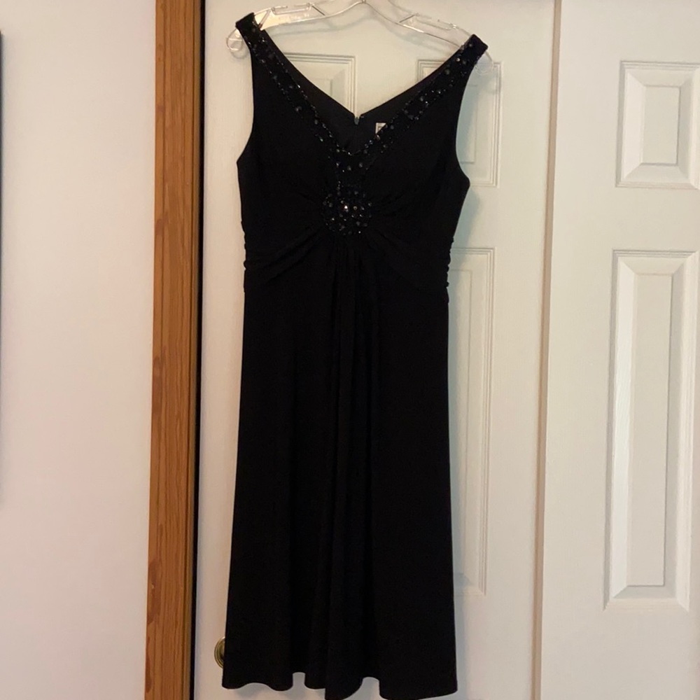 Black knee length special occasion dress